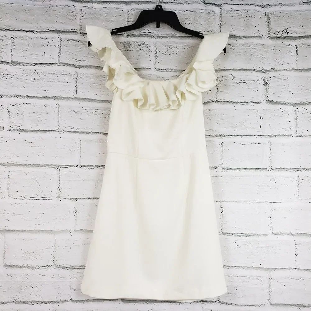 French Connection off the shoulder mini dress
